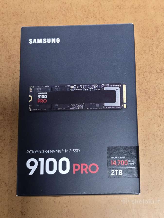 Samsung 9100 Pro 1tb ir 2tb Pcie 5.0 14700mb/s - nuotraukos Nr. 2