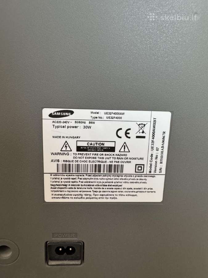 Samsung Ue32f4000aw 32 LED televizorius - nuotraukos Nr. 5