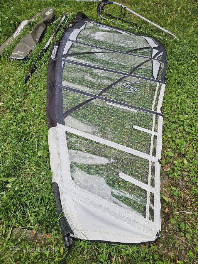Burlentės komplektas5,8m,4,9m+stiebai+gikai,maišas - nuotraukos Nr. 33