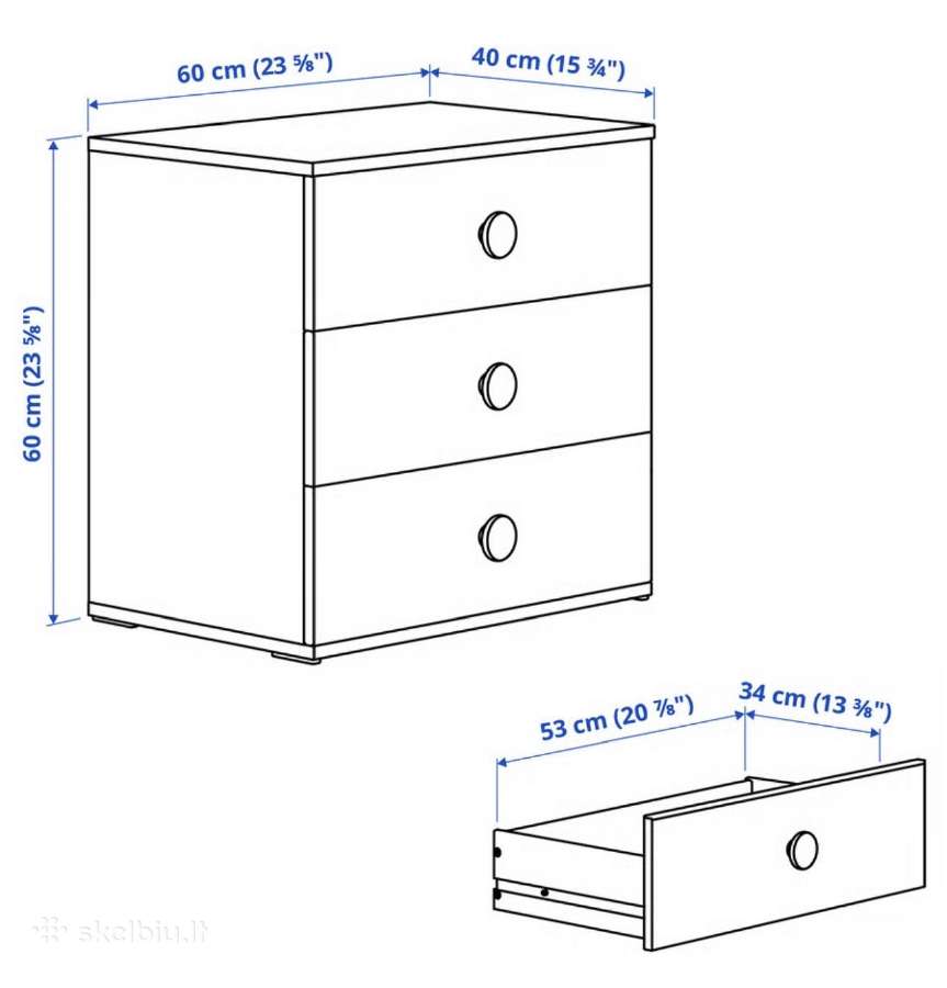 Stalčių blokas / komodėlė - nuotraukos Nr. 2