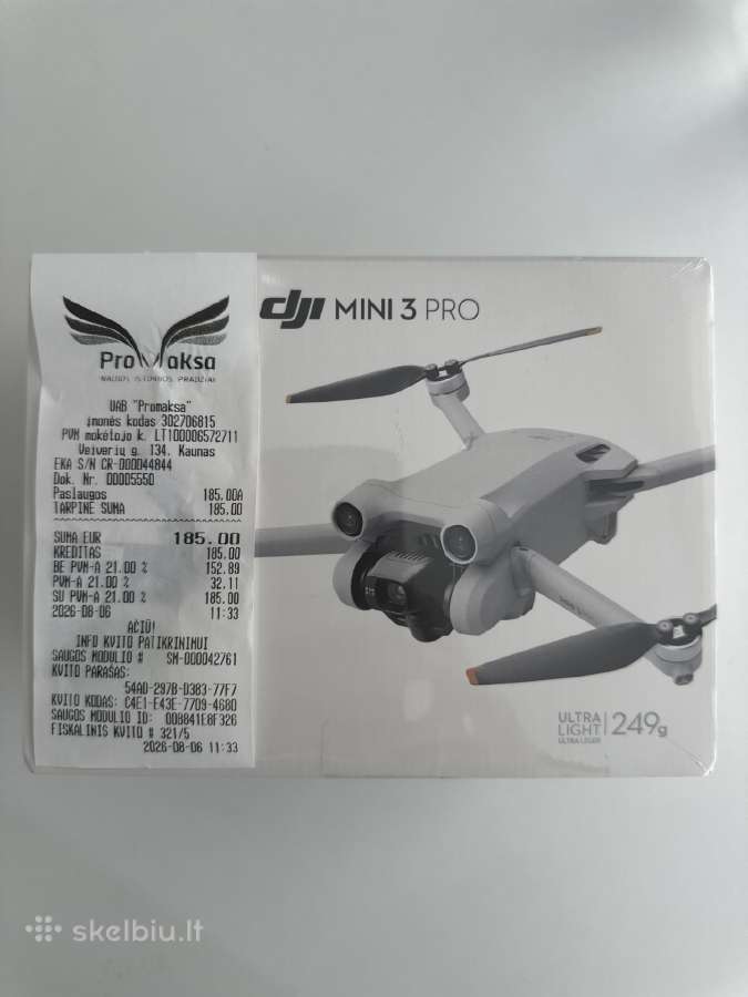 Dji Mini 3 Pro Fly More Kit Naujas Dronas, 3 bat. - nuotraukos Nr. 6