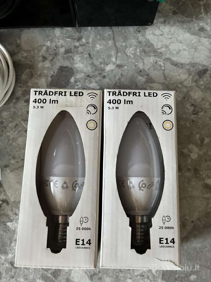 Ikea Tradfri 2xe14 lemputės, Tradfri hub ir pultas - nuotraukos Nr. 2