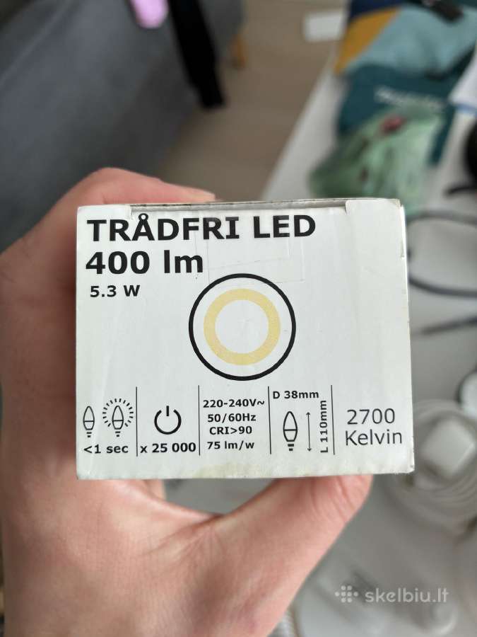 Ikea Tradfri 2xe14 lemputės, Tradfri hub ir pultas - nuotraukos Nr. 8