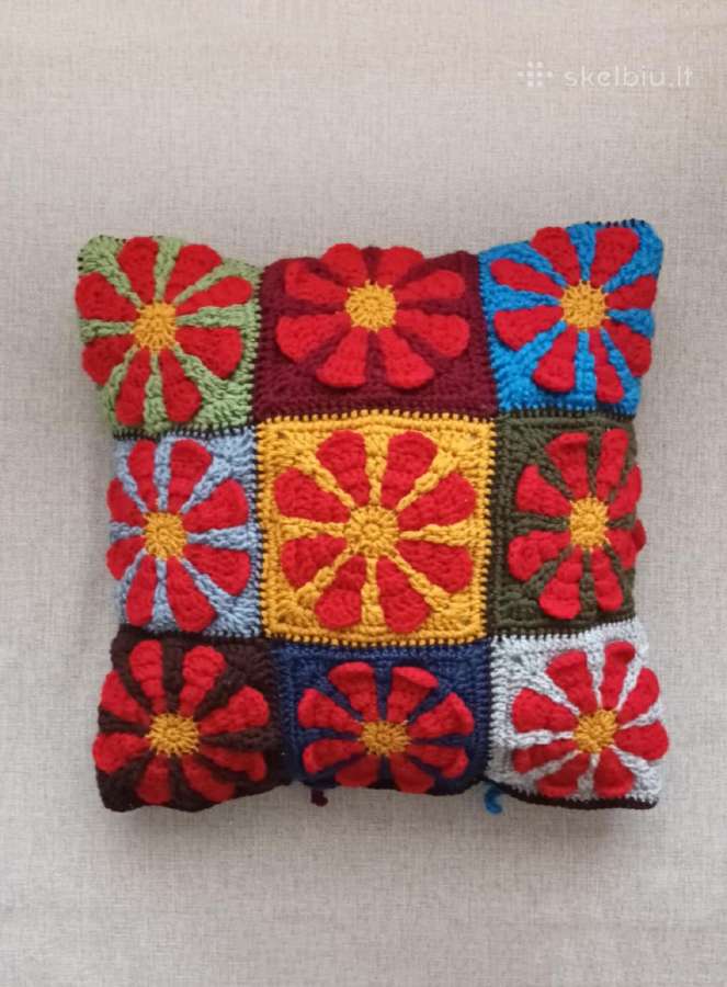 Rankų darbo dekoratyvinės pagalvėlės 40x40cm, 2vnt - nuotraukos Nr. 2