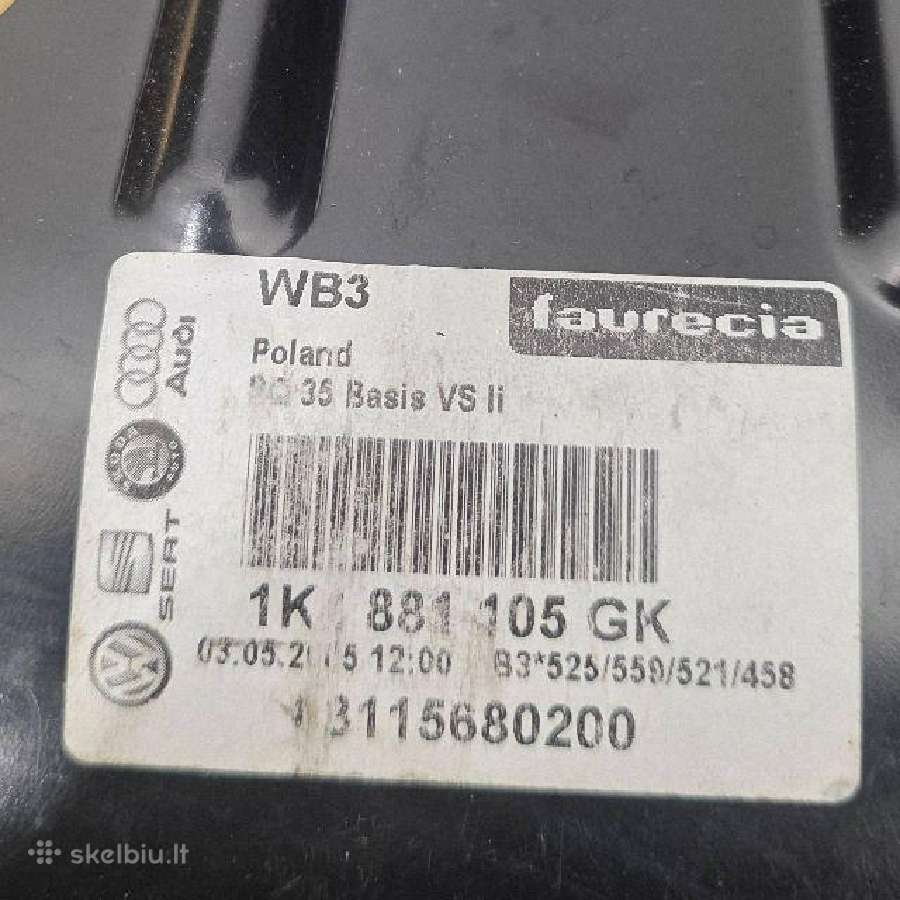 Skoda Octavia Mk2 (1z) salonas komplektas sėdynės - nuotraukos Nr. 4