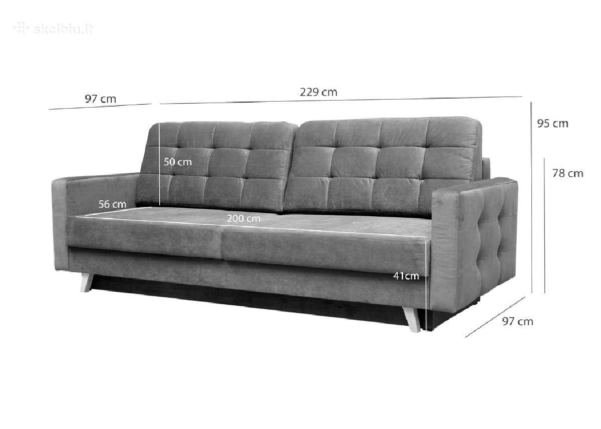 Minkšta sofa – lova su dėže patalynei „Vega" - nuotraukos Nr. 20
