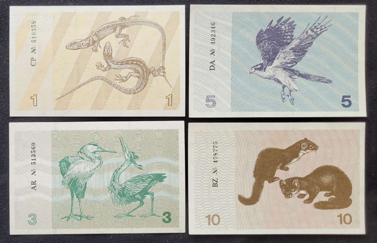 Pilnas 1991 m. talonų su užrašais rinkinys, Unc - nuotraukos Nr. 4