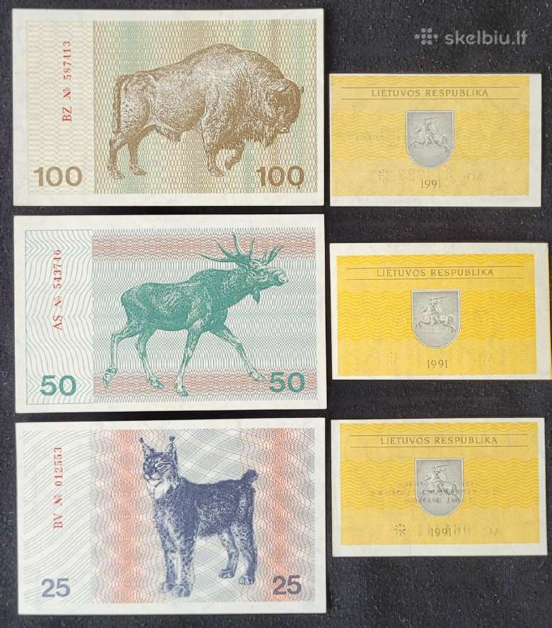 Pilnas 1991 m. talonų su užrašais rinkinys, Unc - nuotraukos Nr. 6