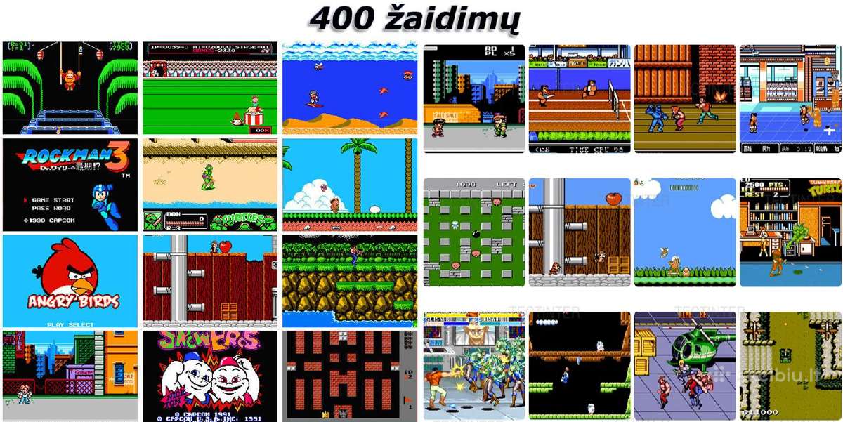 Nešiojama retro konsolė su 400 žaidimų - nuotraukos Nr. 3