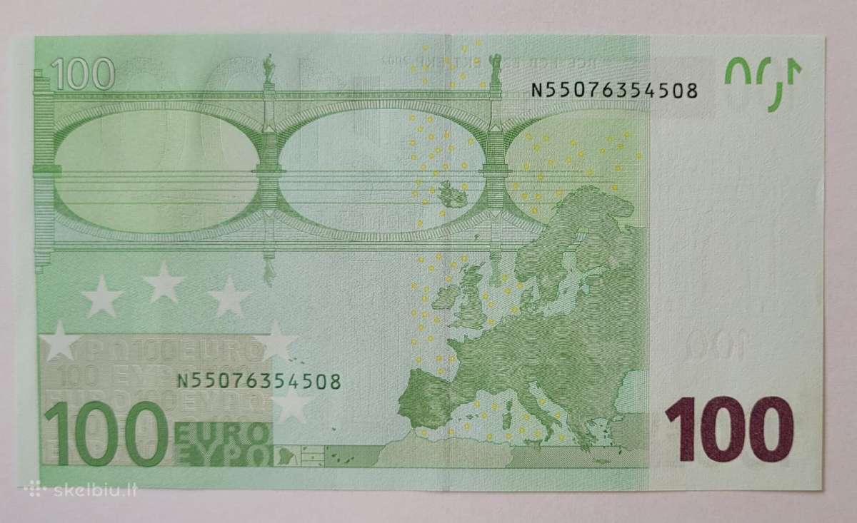 Eurai_100 eurų banknotai_2002_unc - nuotraukos Nr. 2