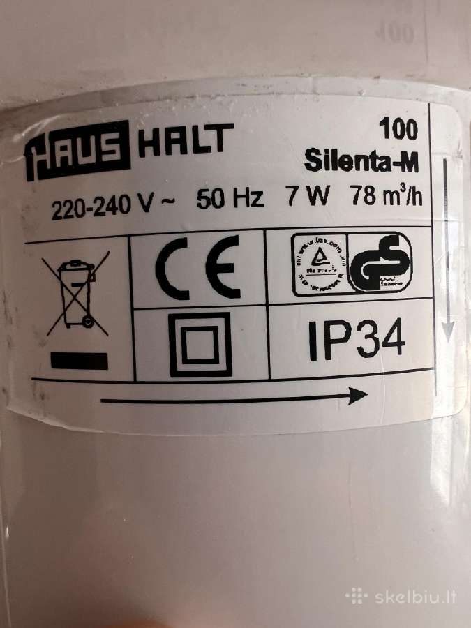 Ventiliatorius voniai Haushalt Silenta-m 100 - nuotraukos Nr. 2