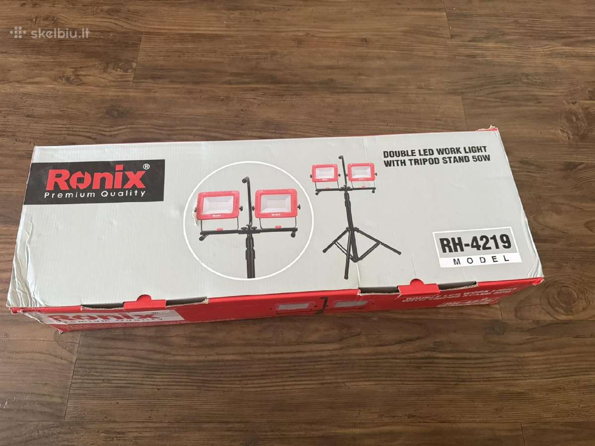 Statybinis prožektorius su stovu pastatomas 9000lm - nuotraukos Nr. 6