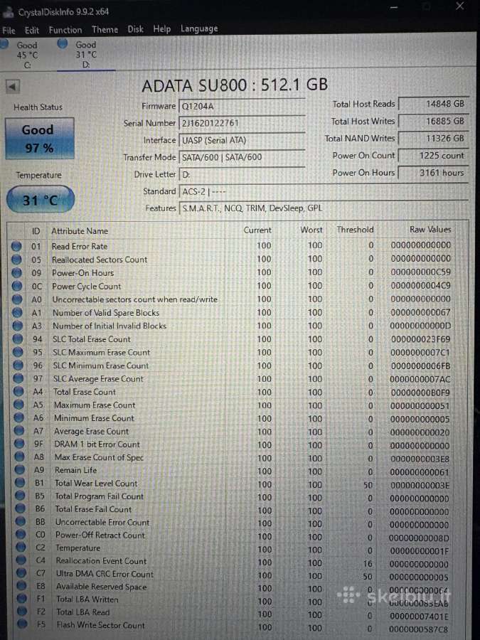 Adata Su800 512gb SSD - nuotraukos Nr. 3