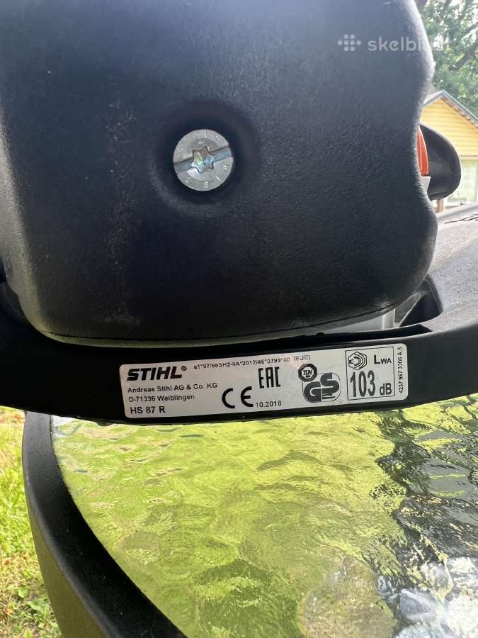 Parduodu gyvatvorės žirkles Stihl Hs87r gy - nuotraukos Nr. 4
