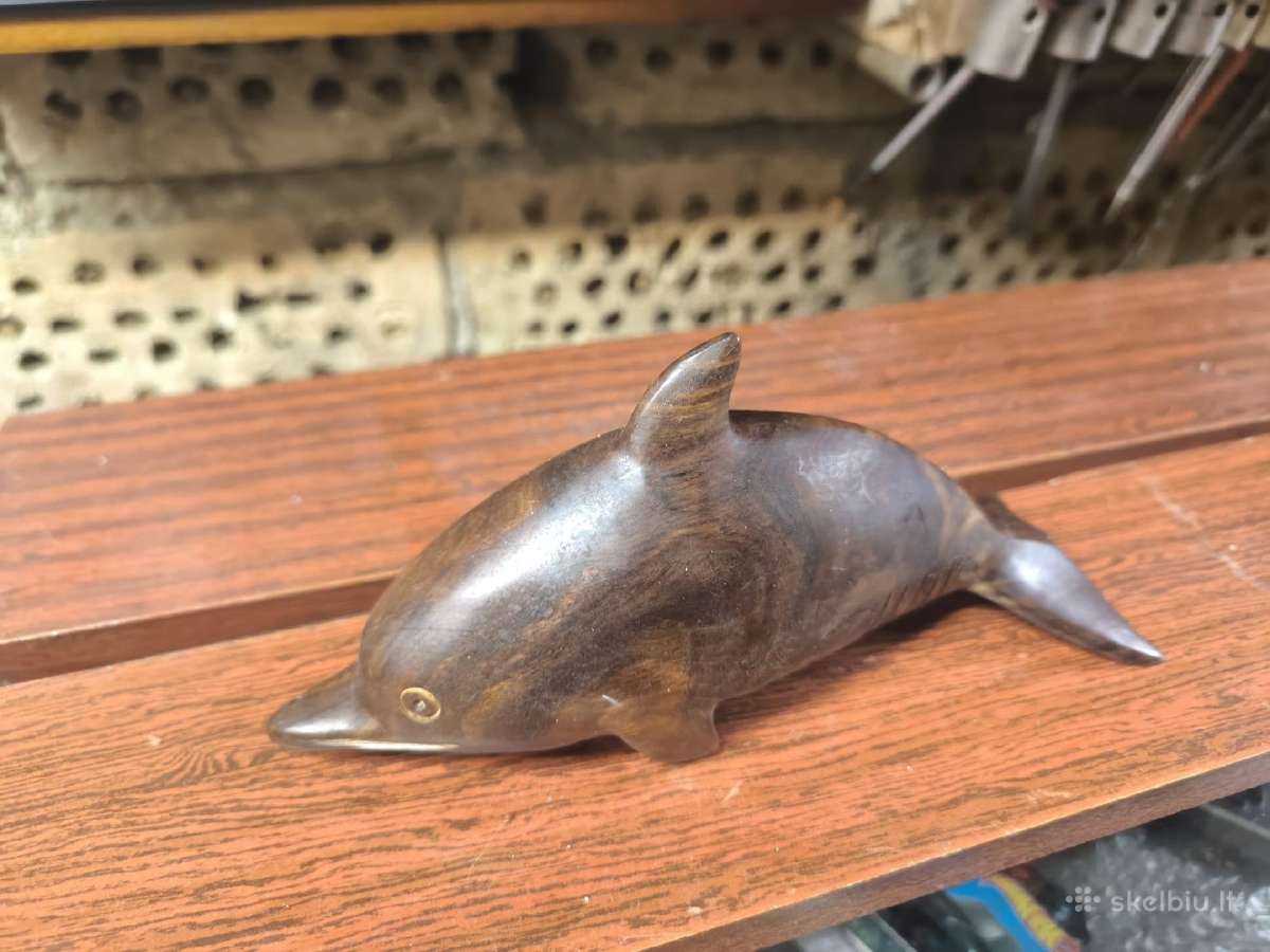 Išdrožta medinė delfino figurėlė - nuotraukos Nr. 2