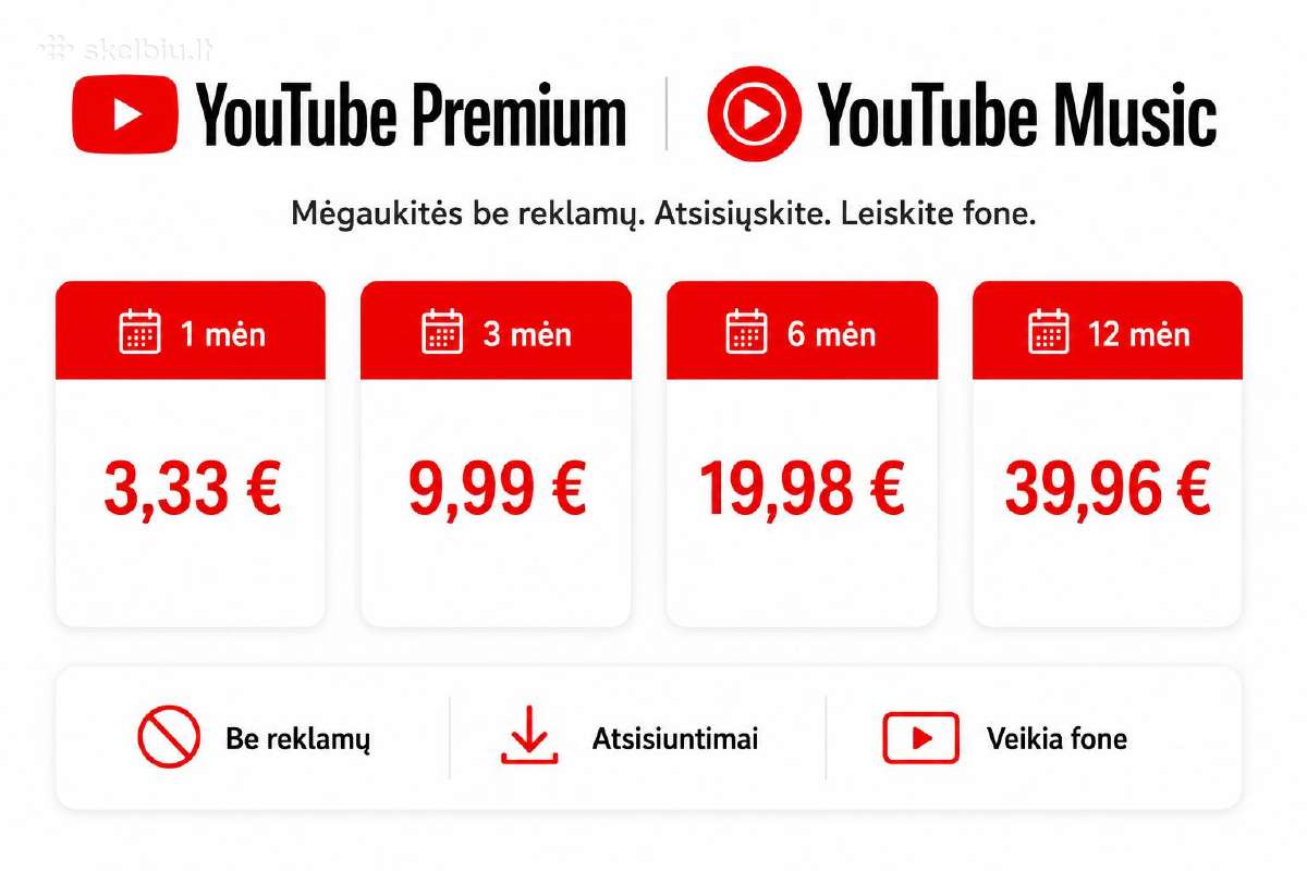 Youtube Premium - žiūrėk be reklamų - nuotraukos Nr. 3