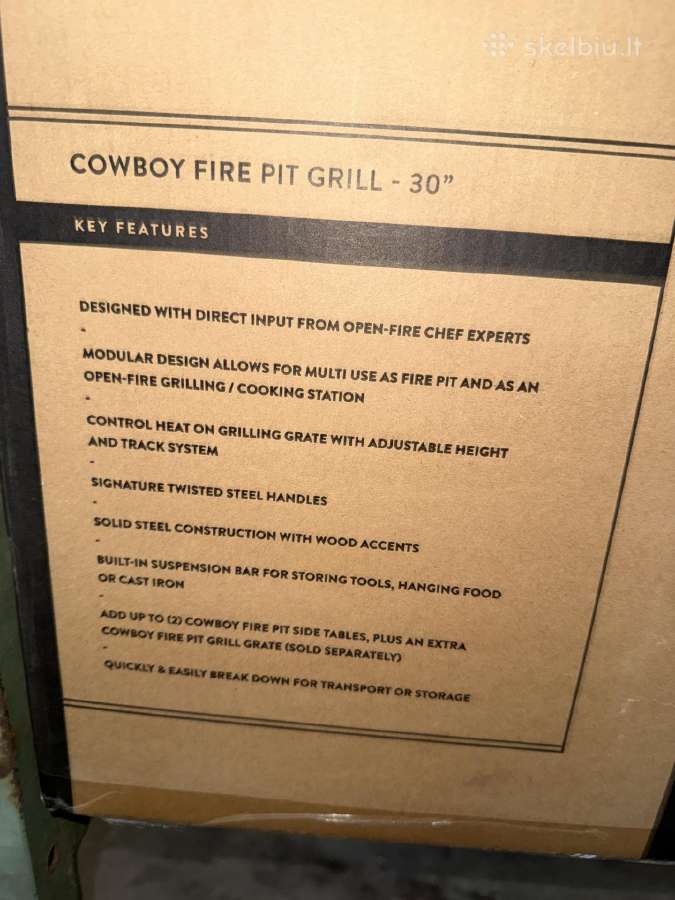 Parduodamas naujas grilis Barebones Cowboy Firepit - nuotraukos Nr. 14
