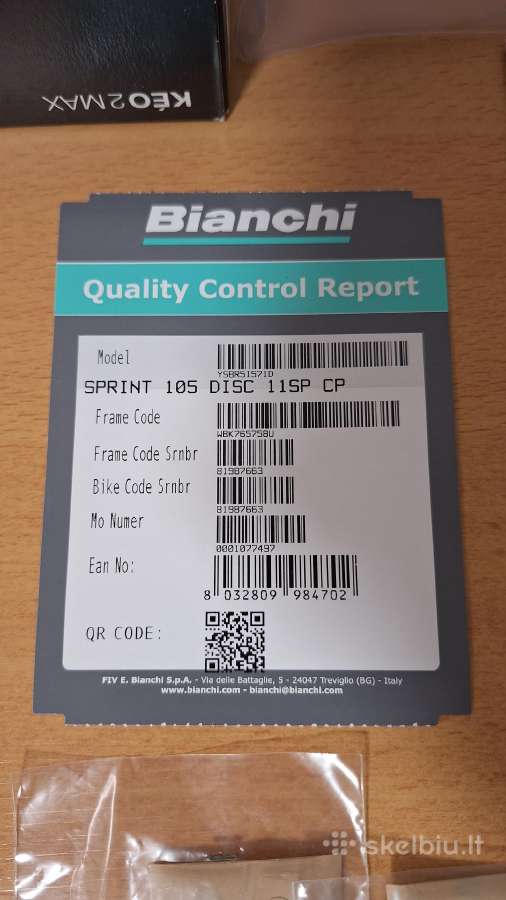 Bianchi Sprint Shimano 105 11sp. plento dviratis - nuotraukos Nr. 32