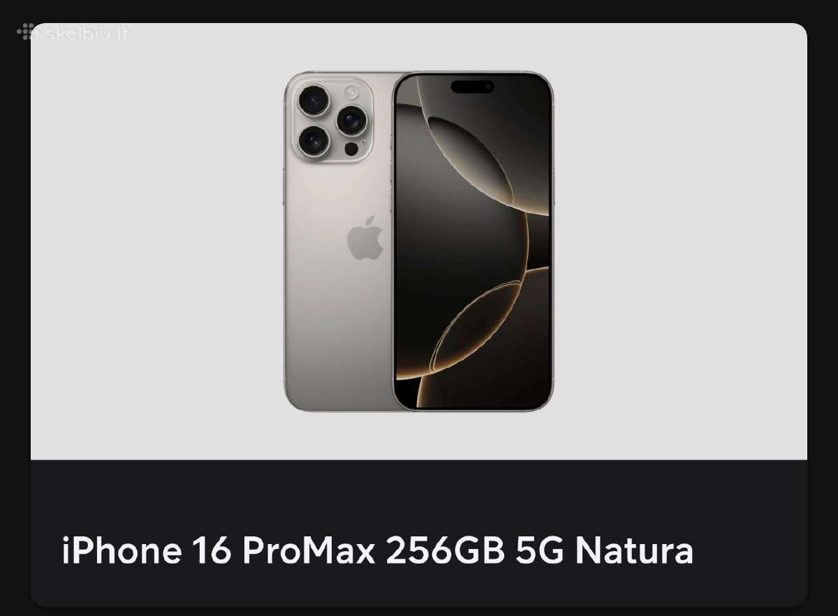 iPhone 16 Pro Max 256 GB - nuotraukos Nr. 7