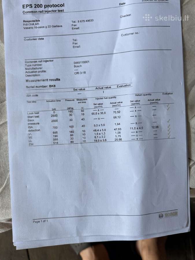 Bmw purkštukai: 0445116, - nuotraukos Nr. 8