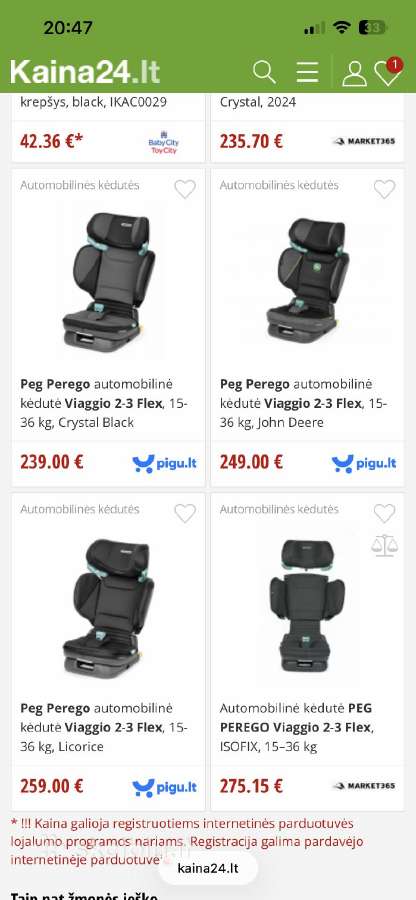 Peg Perego Viaggio 2-3 Flex 15-36kg - nuotraukos Nr. 8