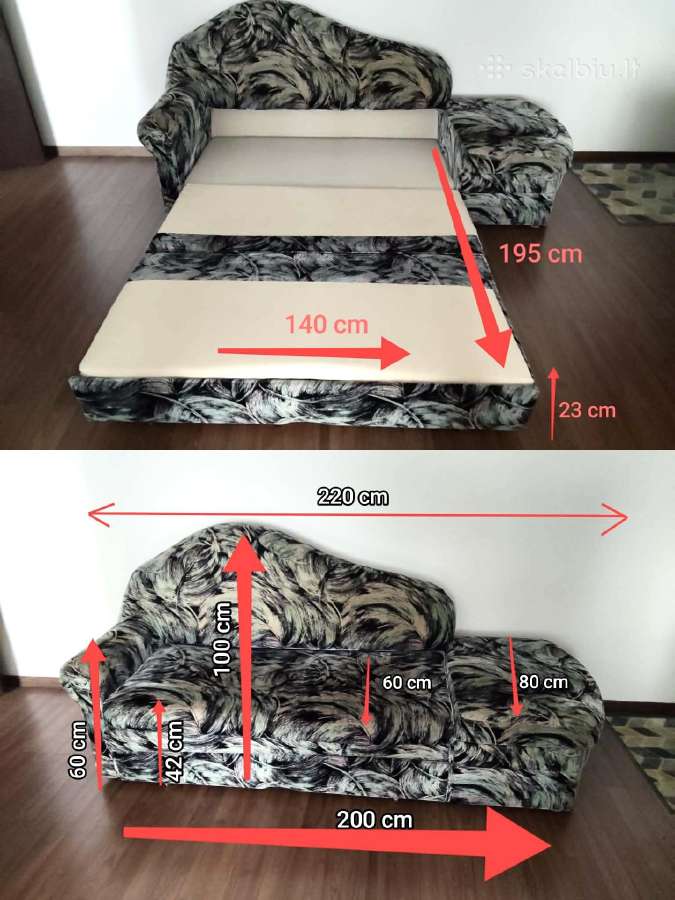Sofa lova miegama - nuotraukos Nr. 2