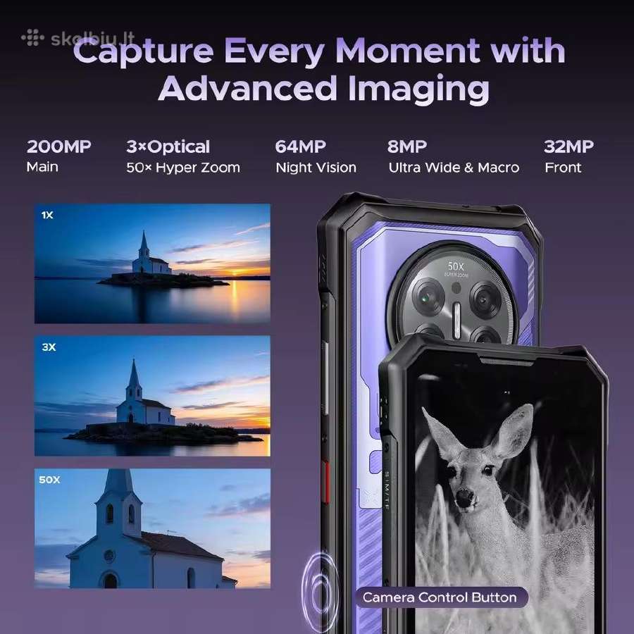 Doogee V50 Pro 5G - 512/12gb, 200mp, Eu versija - nuotraukos Nr. 18