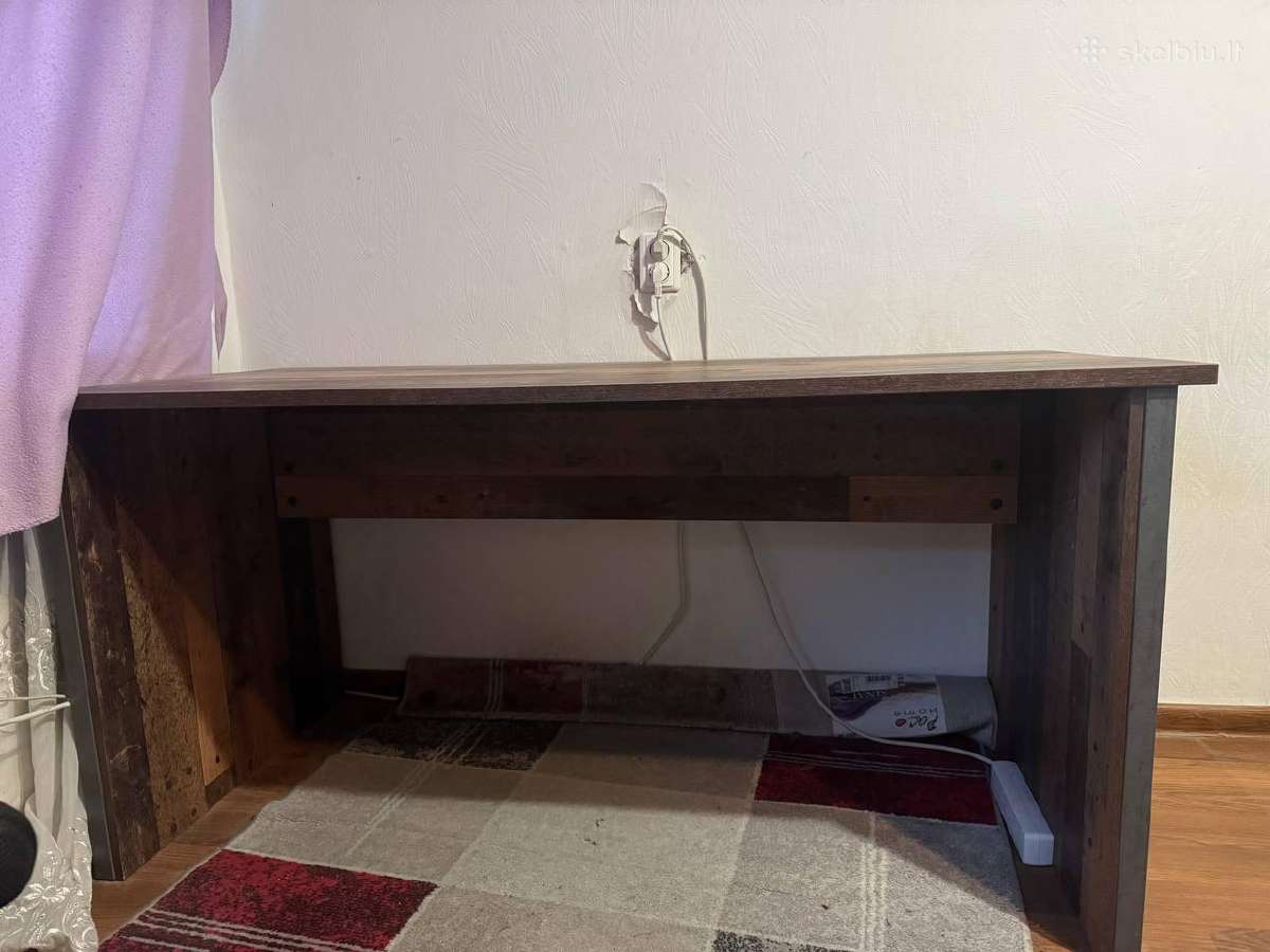 Rašomasis stalas + darbo kėdė, labai geros būklės - nuotraukos Nr. 2