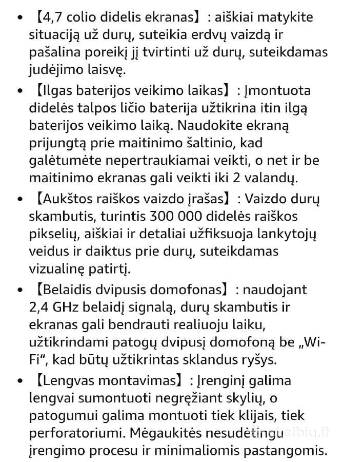 Išmanusis belaidis durų skambutis su kamera - nuotraukos Nr. 3
