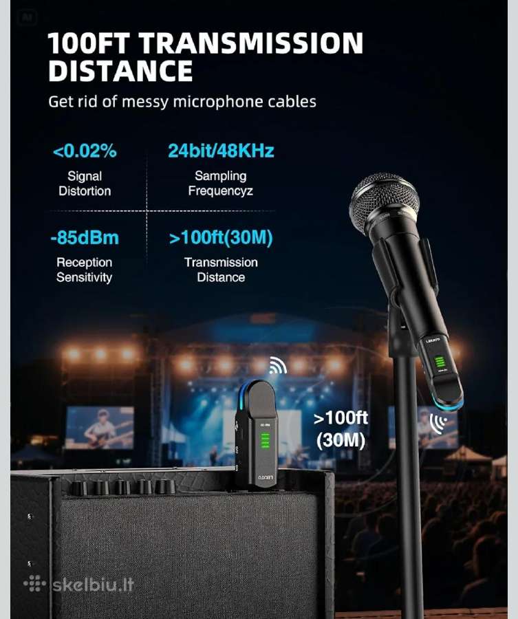Lekato Mw-20 belaidžio mikrofono Xlr sistema - nuotraukos Nr. 4
