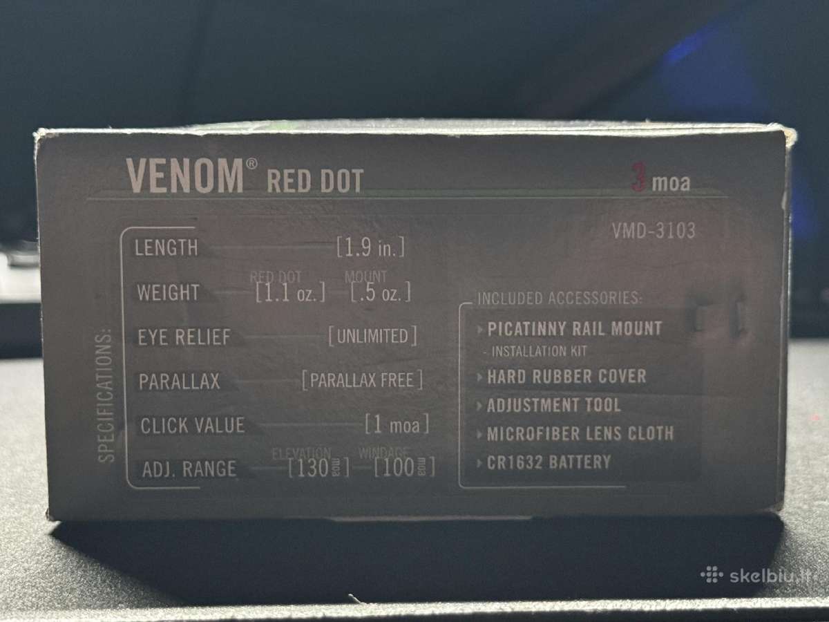 Parduodamas Vortex Venom 3 Moa Red Dot - nuotraukos Nr. 7