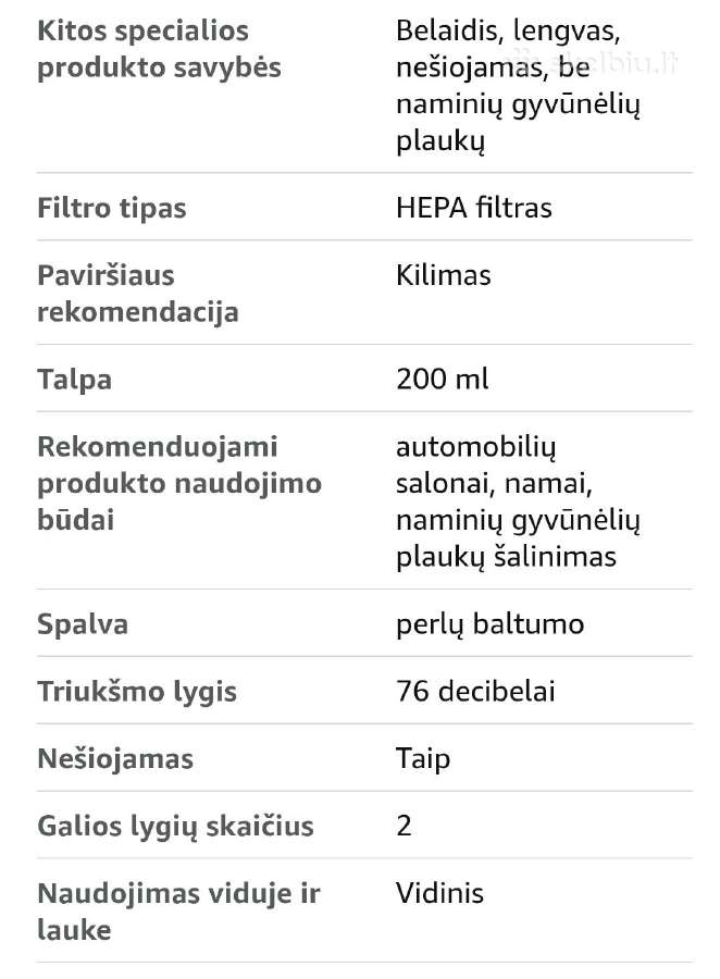 Rankinis belaidis dulkių siurblys Vicsonic H2 - nuotraukos Nr. 8