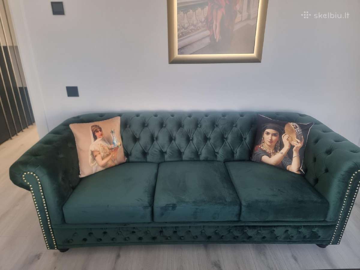 Parduodama veliūrinė nauja sofa - nuotraukos Nr. 3