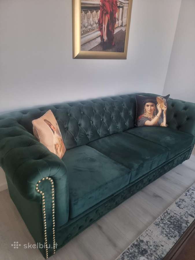 Parduodama veliūrinė nauja sofa - nuotraukos Nr. 4