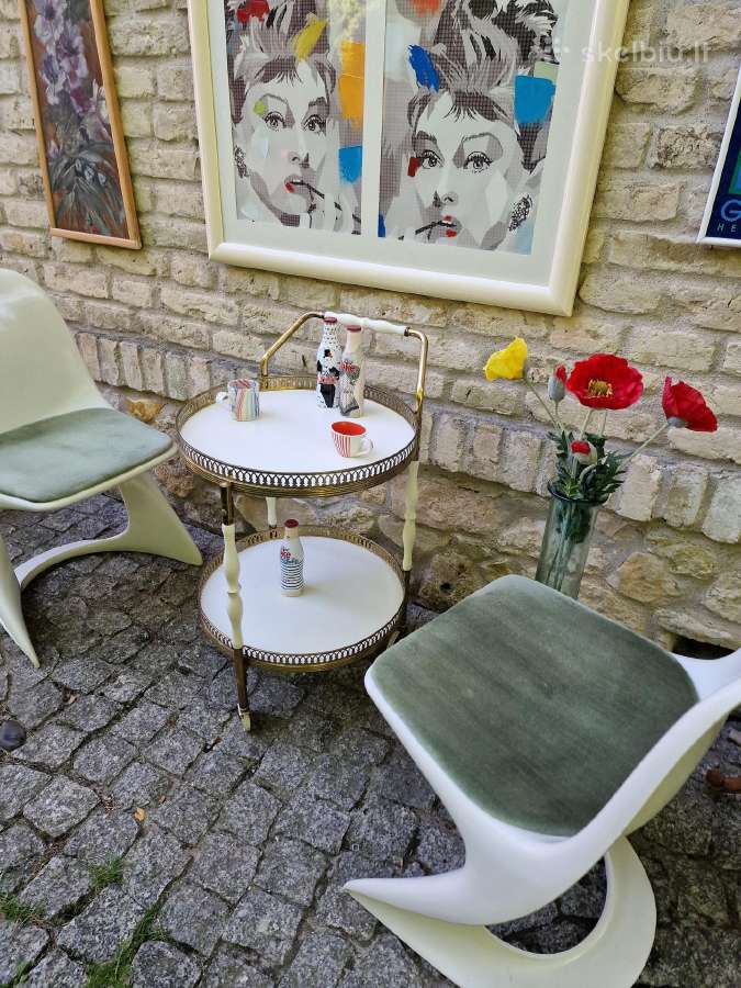 Vintažinis mid century serviravimo staliukas/baras - nuotraukos Nr. 14