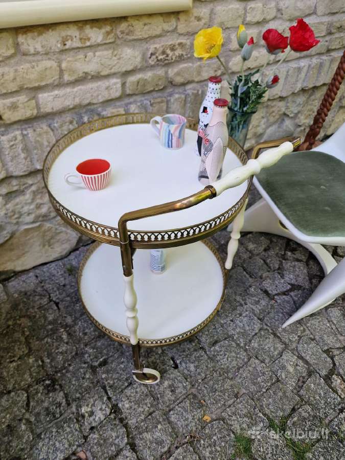 Vintažinis mid century serviravimo staliukas/baras - nuotraukos Nr. 18