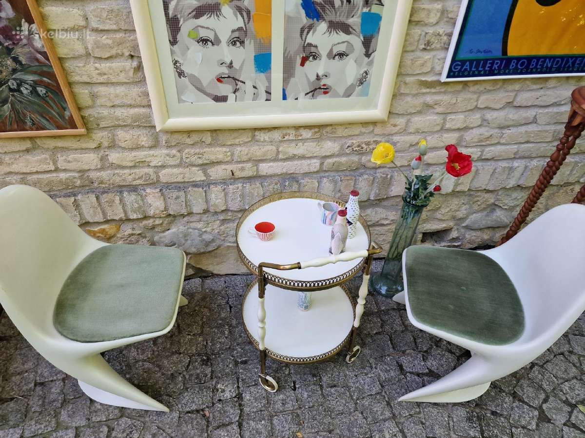 Vintažinis mid century serviravimo staliukas/baras - nuotraukos Nr. 20