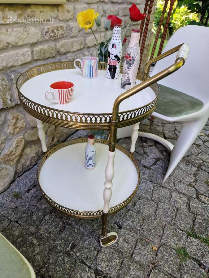 Vintažinis mid century serviravimo staliukas/baras - nuotraukos Nr. 22