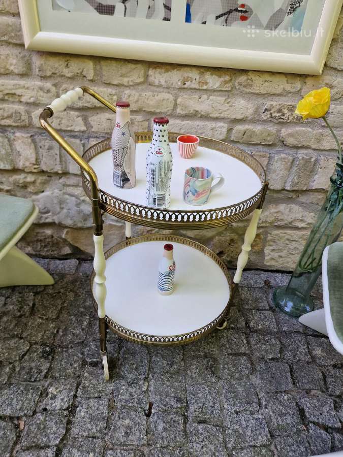 Vintažinis mid century serviravimo staliukas/baras - nuotraukos Nr. 26