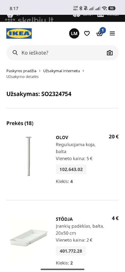 Ikea stalas 160x80 cm Trotten Olov - nuotraukos Nr. 5