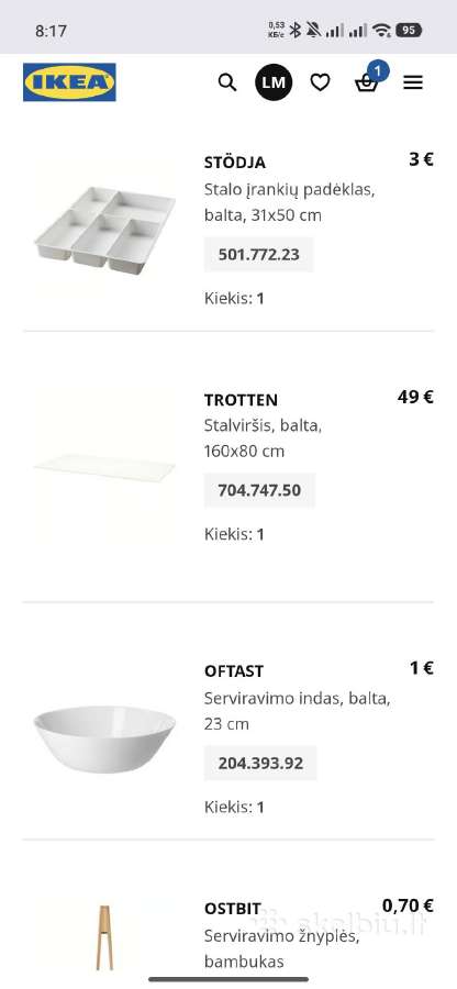 Ikea stalas 160x80 cm Trotten Olov - nuotraukos Nr. 6