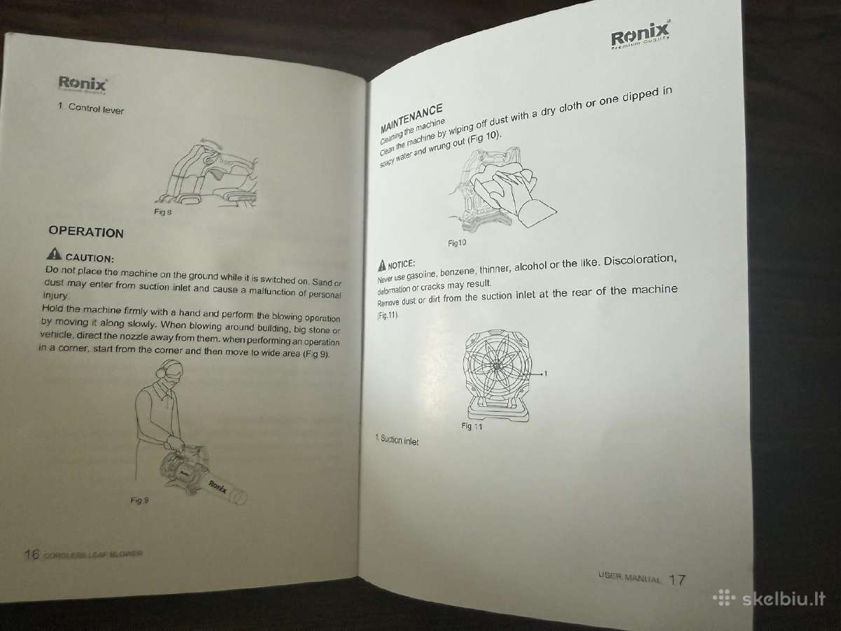 Belaidis lapų pūstuvas Ronix - nuotraukos Nr. 15
