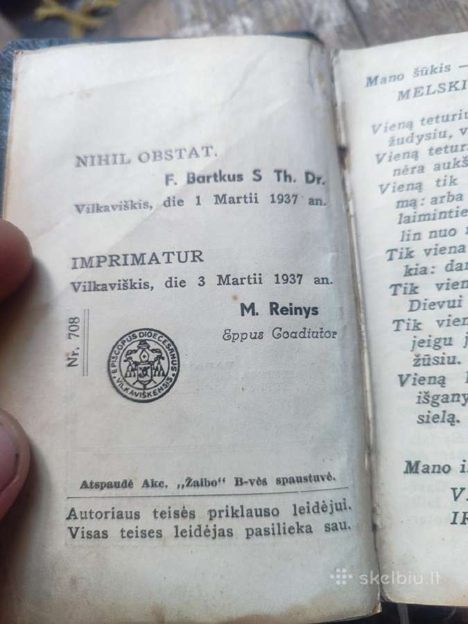 Religija antikvarinė vyriška maldaknygė - nuotraukos Nr. 7