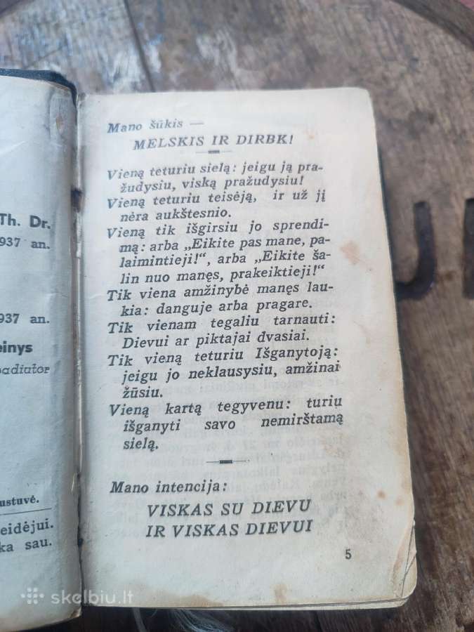 Religija antikvarinė vyriška maldaknygė - nuotraukos Nr. 8