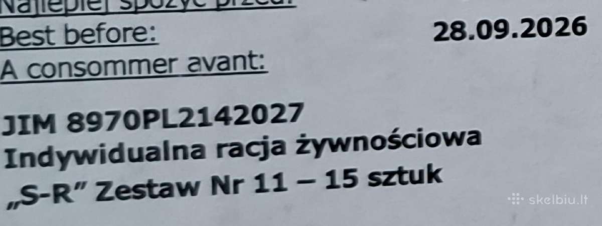Mre kariškas Lenkiškas sausas davinys - nuotraukos Nr. 3
