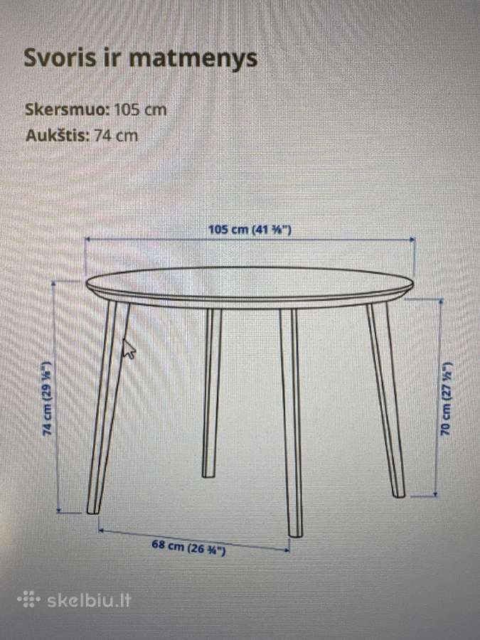 Ikea Lisabo valgomojo stalas - nuotraukos Nr. 3