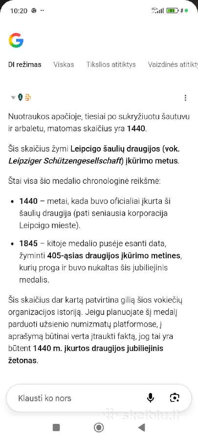 Antikvarinis vokiškas medžioklės medalis - nuotraukos Nr. 6