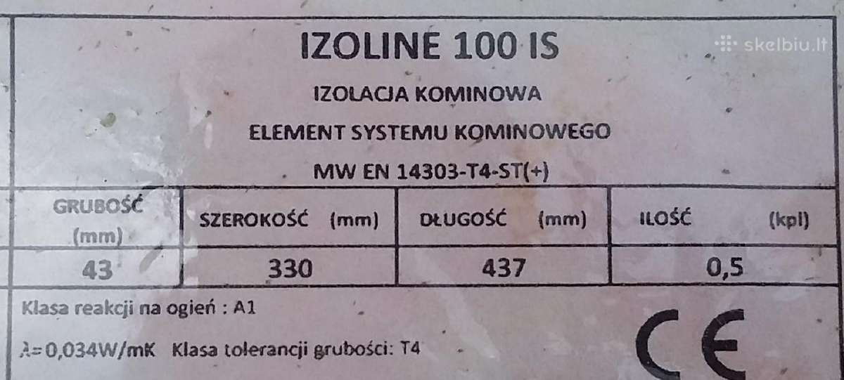 Kamino izoliacine vata Mk Izoline 100 Is 7pakuotes - nuotraukos Nr. 3