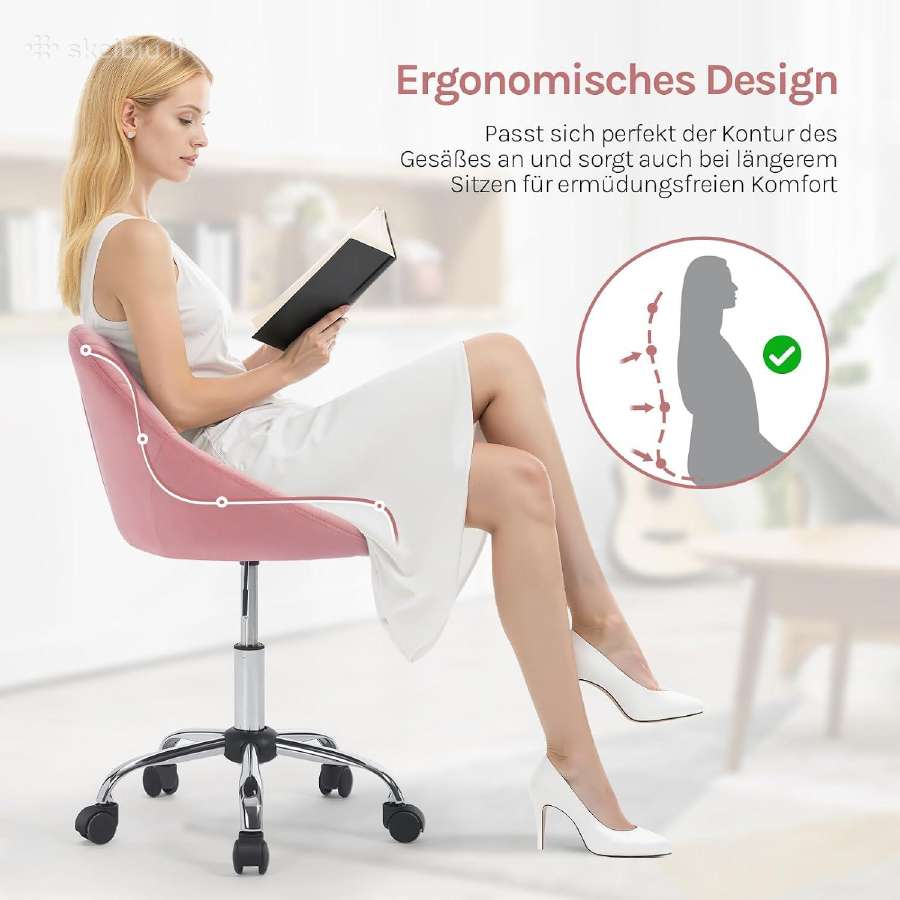 Biuro kėdė, ergonomiška makiažo kėdė, Besisukant - nuotraukos Nr. 6
