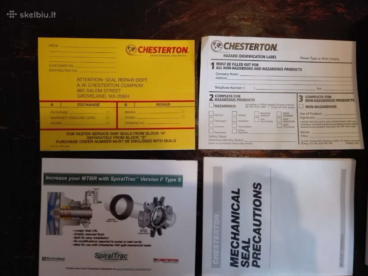 Chesterton mechanino sandariklio rem. komplektas - nuotraukos Nr. 7